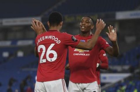 Fernandes nets twice in Man United’s 3-0 victory at Brighton