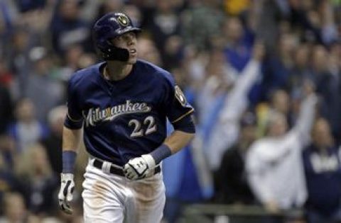 Yelich out of Brewers lineup with lower back stiffness