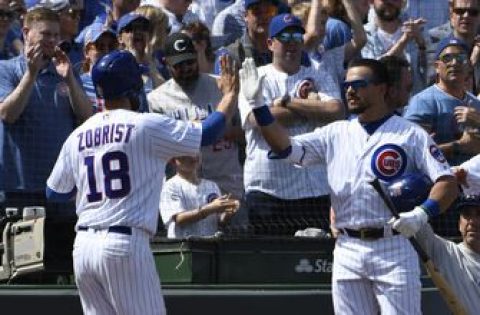 Cubs rout Pirates 10-0 in home opener after Lester departs