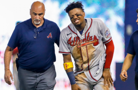 Ronald Acuña Jr. exits with knee injury in Braves’ 5-4 win over Marlins