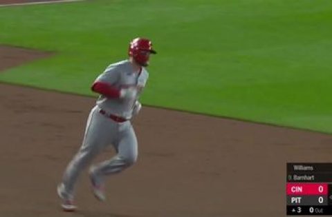Tucker Barnhart’s solo homer gives Reds a 1-0 lead over Pirates