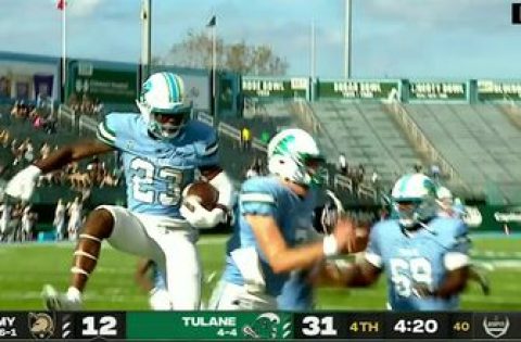 Tulane intercepts Army’s disastrous lateral on kickoff, seals their blowout win