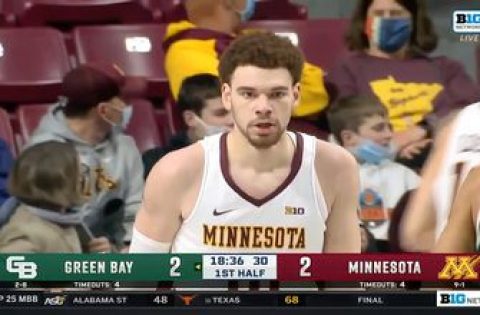 Jamison Battle tallies 23 points and six rebounds as Minnesota pulls away against Green Bay in 72-56 victory