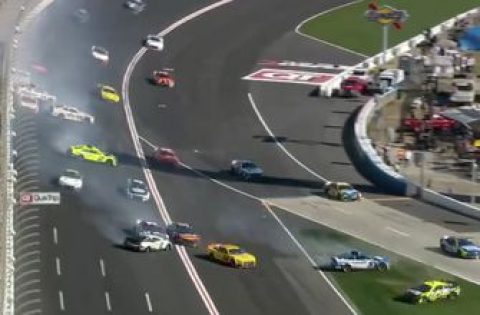‘Big One’ triggered by Tyler Reddick’s blown tire