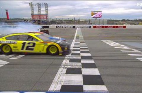 FINAL LAP: Ryan Blaney repeats at Talladega, wins by a nose amidst crash in final seconds