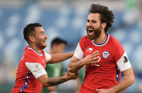 Ben Brereton gives Chile an early 1-0 lead over Bolivia