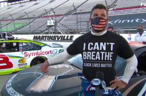 Bubba Wallace responds at Martinsville to the banning of Confederate flag at all NASCAR events