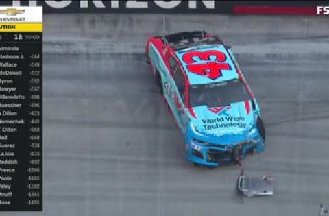 Bubba Wallace wrecks out of NASCAR All Star Open race and is not happy about it