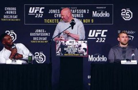Jon Jones almost starts brawl at UFC 232 press conference