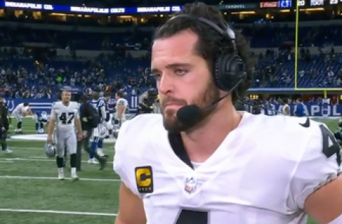 ‘That’s all that matters’ – Derek Carr on the Raiders finding a way to win against Colts