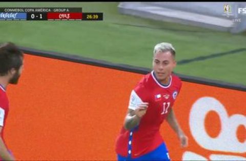 Eduardo Vargas delivers from tough angle to give Chile 1-0 lead over Uruguay