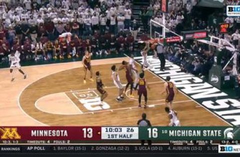 Max Christie’s two-handed slam extends Michigan State’s lead over Minnesota