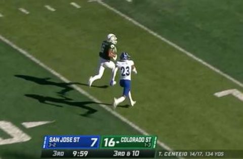 Todd Centeio’s 60-yard dime to Ty McCulloch extends Colorado State’s lead against San Jose State, 23-7