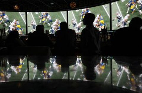 The Latest: Less money bet on Super Bowl at Nevada casinos