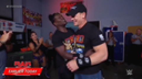 John Cena welcomed back to Monday Night Raw by the WWE locker room | WWE on FOX