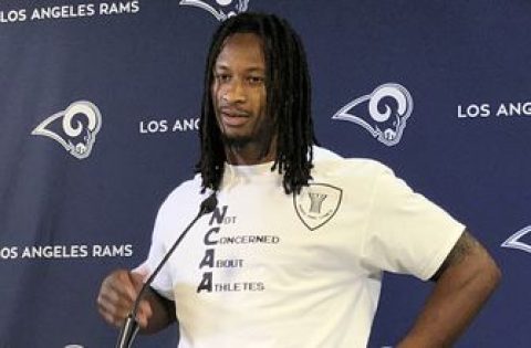 Rams’ Gurley wears shirt criticizing NCAA to news conference
