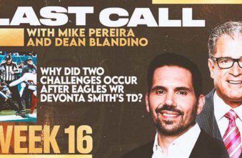 Mike Pereira and Dean Blandino react to the double review on Devonta Smith’s TD vs. Giants I Last Call Week 16