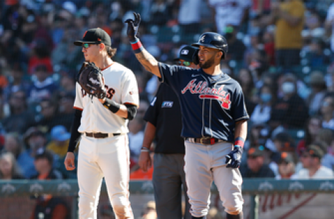 Eddie Rosario hits for the cycle in Braves’ 3-0 win vs. Giants