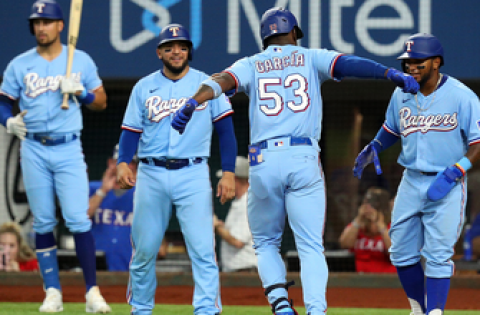 Adolis Garcia’s grand slam highlights Rangers’ 13-2 rout of Astros