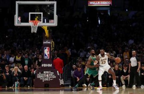 The Los Angeles Lakers showed growth in their win over the rival Boston Celtics