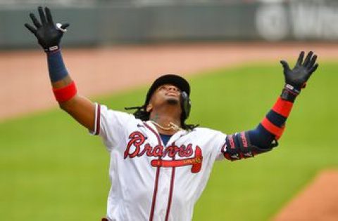 Ronald Acuña Jr. hits moonshot, Braves give up just two hits in 5-1 win over Yankees