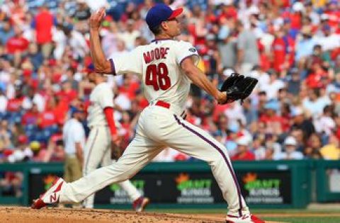 Phillies’ Matt Moore registers eight K’s over six no-hit innings vs. Reds