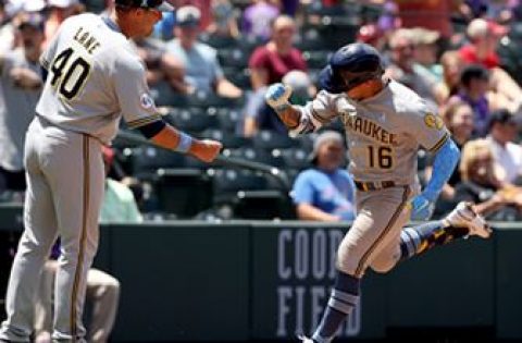 Kolten Wong homers, drives in three as Brewers edge Rockies, 7-6