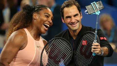 Federer and Williams: Tennis legends meet on court for first time