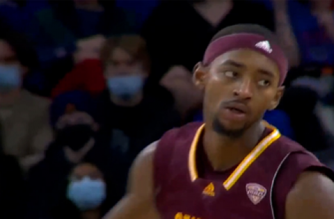 Aundre Polk slams down the alley-oop to help Central Michigan tie game against DePaul, 28-28