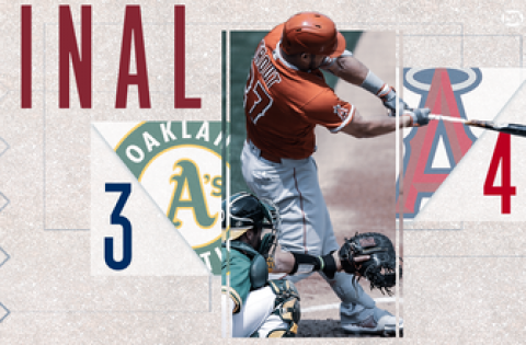 Mike Trout picks up 3 of the 4 RBIs in the Angels 4-3 Victory in Oakland