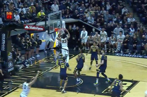 Jaden Ivey elevates for another powerful dunk