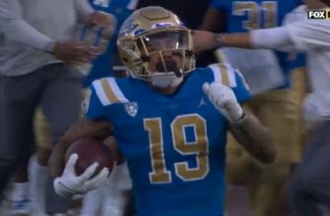 Kazmeir Allen takes 100-yard kick return to the house, giving UCLA a 42-26 lead