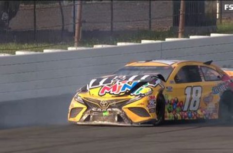 Kyle Busch slammed into the wall, sees his day end prematurely at Pocono