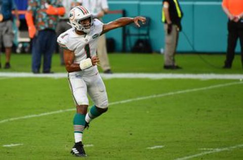 Dolphins QB Tua Tagovailoa limited in practice due to thumb injury on throwing hand