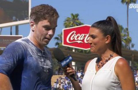 Will Smith talks with Alanna Rizzo after becoming 3rd rookie to hit walk-off homer this weekend