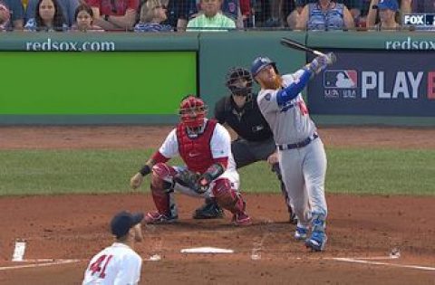 Justin Turner launches solo shot over the Green Monster