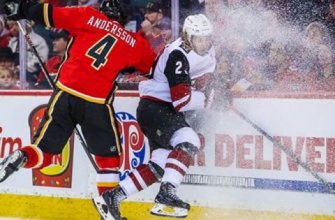Garland, Weal score but Flames overcome to burn Coyotes