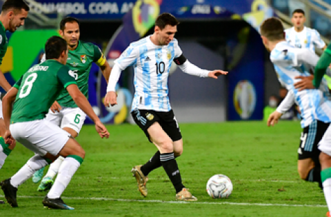 Messi feeds Alejandro Gómez to give Argentina an early 1-0 lead over Bolivia