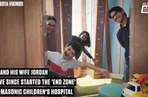 Kyle Rudolph explains his children’s hospital charity, ‘The End Zone,’ and how it helps families ‘escape’ in the hospital