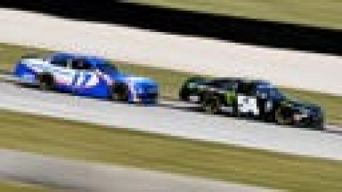 Ty Gibbs moves past Kyle Larson on final lap to win at Road America