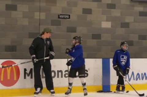 Tyler Toffoli spends time with JR Kings