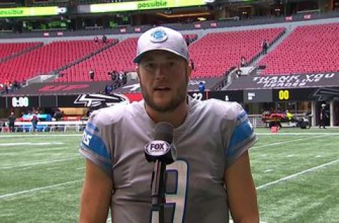 Matthew Stafford re-lives his game-winning TD pass as time expired vs. Falcons