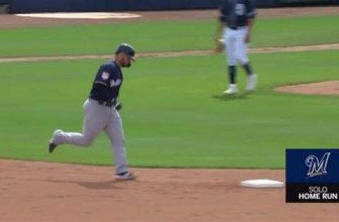 WATCH: Pina hits solo shot in Brewers’ win over Padres