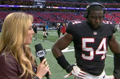 ‘Trying to find a way’ – Foye Oluokun describes the defense’s effort in Falcons’ victory