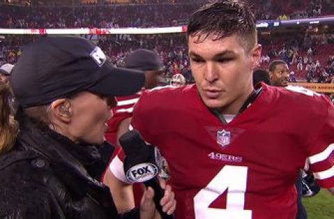 An emotional Nick Mullens breaks down the 49ers’ win