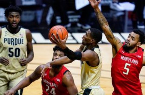 Newman leads balanced attack in Purdue’s 73-70 win over Maryland