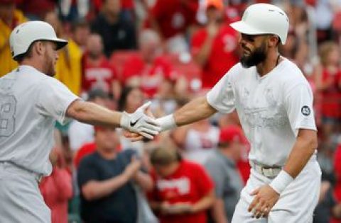 After lengthy rain delay, Cardinals sweep Rockies with 11-4 victory
