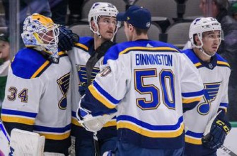 Strong goalie tandem gives Blues flexibility with first-round back-to-back