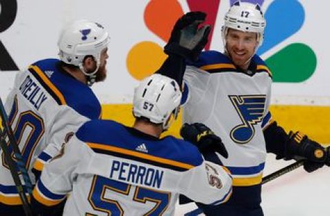 Surges by Schwartz, Tarasenko have Blues one win away from Cup Final