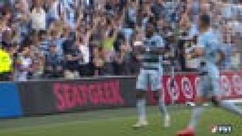 William Agada’s volley in 31st minute gives Sporting KC an early lead
